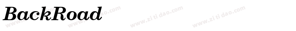 BackRoad Bold Itali字体转换